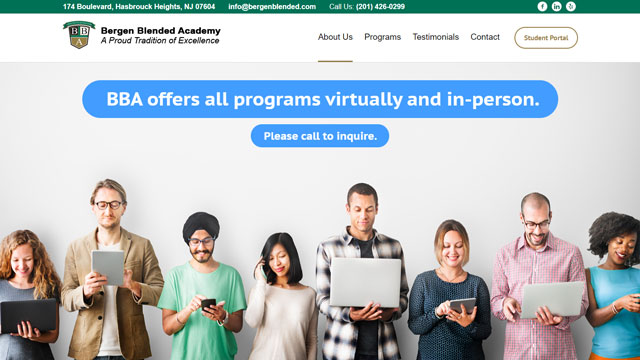 Homepage splash header.